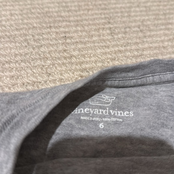 2!! Vineyard Vines Grey Long sleeve cotton shirts child size 6 - Picture 8 of 11